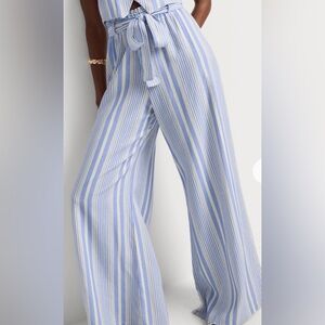 Striped Wide-Leg Pants